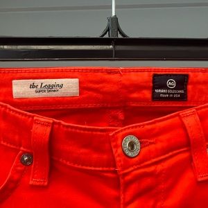 AG Orange The Legging Super Skinny Jeans Size 27R